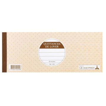Quittance de loyer Carnet à souche Le Dauphin 450D Couverture