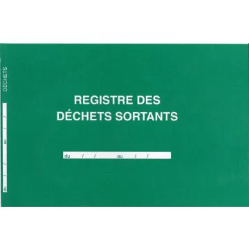 ELVE 46008 : Registre des déchets sortants couverture