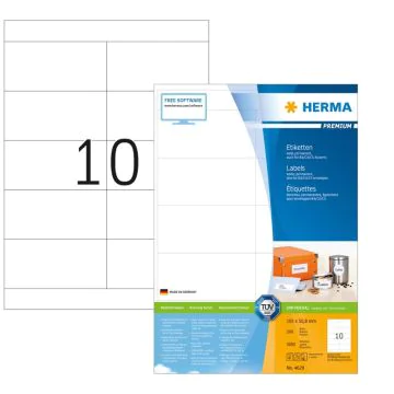 Étiquettes adhésives blanches - Multi-usages 4629  Herma 