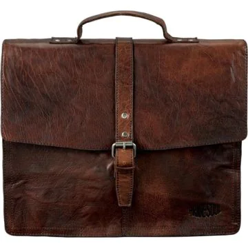 Cartable à bandoulière en cuir - JAYDEN Marron PRIDE et SOUL 47183 image