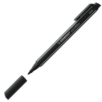 Stylo feutre PointMax 0,8 mm - Noir : STABILO image