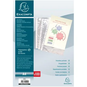 5000E Pochettes perforées Exacompta A4 vertical
