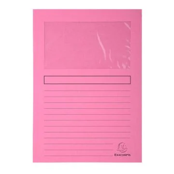 EXACOMPTA  50156E : Chemises à fenêtre Super - Rose