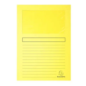 Chemises à fenêtre - Jaune : EXACOMPTA Super Lot de 100