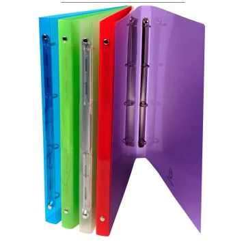 Exacompta 51198E Crystal : Classeur souple Assortiment - 4 anneaux