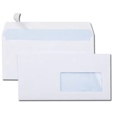 Enveloppes auto-adhésives avec fenêtre DL 110 x 220 mm : GPV Lot de 500