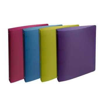 Exacompta 51387E Linicolor Intensive : Classeur souple Assortiment - 4 anneaux
