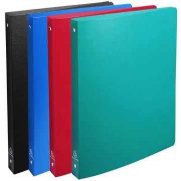Classeur semi-rigide en PP - 4 anneaux de 20 mm - Assortiment EXACOMPTA Photo