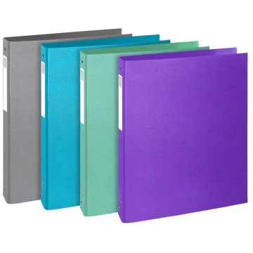 Classeur Rigide - 4 anneaux de 30 mm - Assortiment : EXACOMPTA Teksto Image