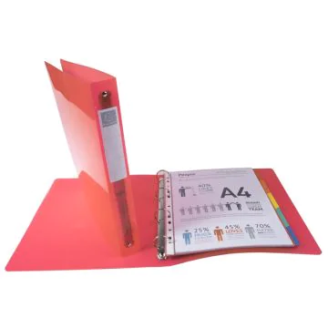 Classeur souple Iderama - 4 anneaux de 30 mm - Rose : EXACOMPTA Visuel