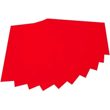 Feutrine de Bricolage - Rouge pur - 200 x 300 mm : FOLIA Lot de 10 Visuel