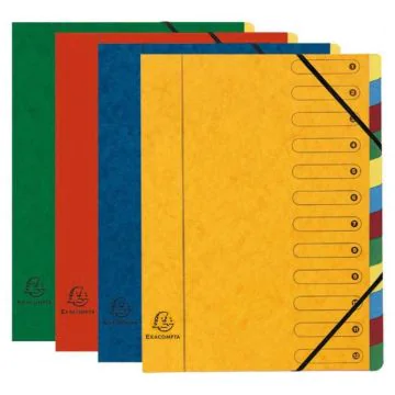 5212E EXACOMPTA  Trieurs avec élastiques Assortiment