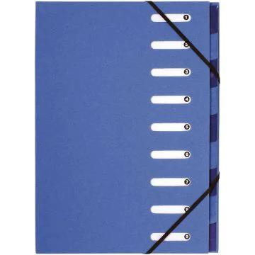 Trieur avec élastiques - 9 compartiments - Bleu : EXACOMPTA Forever photo