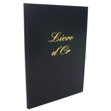 ELVE 530010 Livre d'or Classique - 220 x 170 mm - Noir (Registre)
