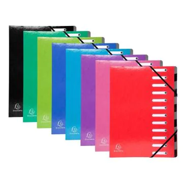 53929E EXACOMPTA  : Trieur avec élastiques  Assortiment 