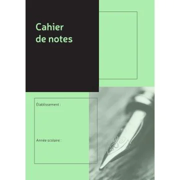 Cahier de Notes Ecole Matières préimprimées LE DAUPHIN