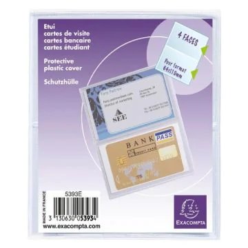 Etuis pour cartes de crédit ou de visite - 64 x 110 mm Exacompta 5393E