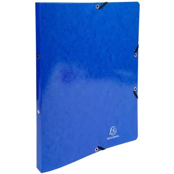 54882E Classeur Exacompta 2 Anneaux Bleu foncé Carte lustrée Iderama