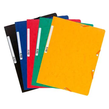 EXACOMPTA 5520E : Chemises à élastiques sans rabats - Assortiment de 5 couleurs  (Classement)
