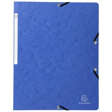 Chemise à élastiques sans rabat Carte lustrée - Bleu EXACOMPTA Modèle