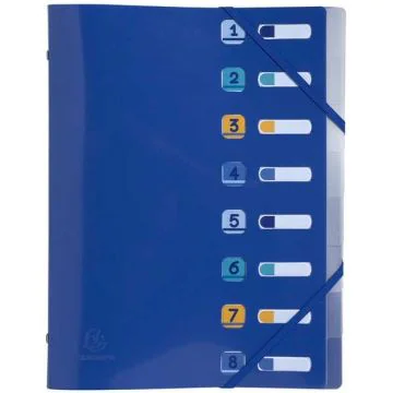 Trieur 8 compartiments - Bleu Marine : EXACOMPTA Bee Blue image