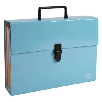 Trieur à Poignée - 18 compartiments - Bleu Pastel : EXACOMPTA Aquarel image