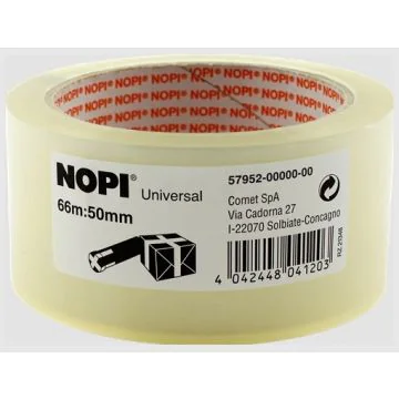 Ruban adhésif d'emballage 50 mm x 66 m - Transparent  NOPI