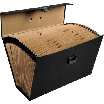 58421E EXACOMPTA : Trieur avec poignée - 20 compartiments - Noir