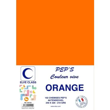 Chemise pour dossier A4 - Orange ELVE Pep's Lot de 102