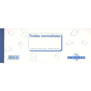 COGIR : Carnet - Traites normalisées - Lettre de change 6051