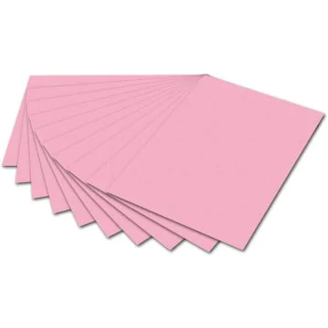 Carton de Bricolage 500 x 700 mm - Rose - 300 g/m² : FOLIA Photo