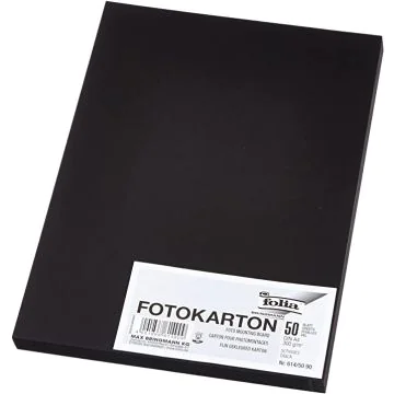 Carton de Bricolage A4 - Noir - 300 g/m² : FOLIA Lot de 50 Visuel