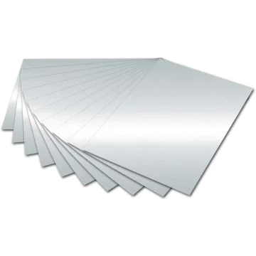 Carton de Bricolage 500 x 700 mm - Argent brillant - 300 g/m² : FOLIA Lot de 10 Visuel