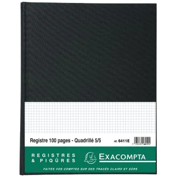 EXACOMPTA Registre 100 pages quadrillées - 320 x 250 mm Modèle