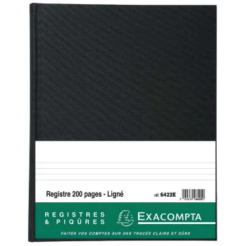 EXACOMPTA Registre 200 pages lignées - 320 x 250 mm Visuel