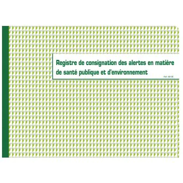 Registre des Alertes pour la Santé publique et l'environnement Exacompta 6613E Cahier