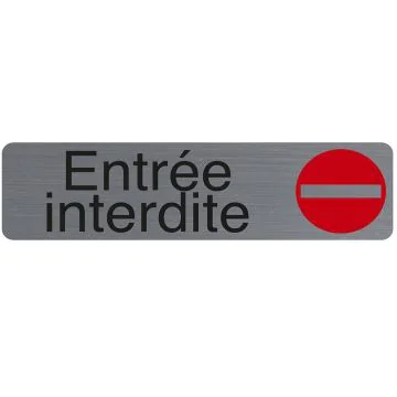 Plaque adhésive de signalisation - Entrée interdite EXACOMPTA