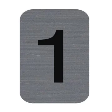 Plaque verticale adhésive de signalisation à chiffre - 1 : EXACOMPTA image
