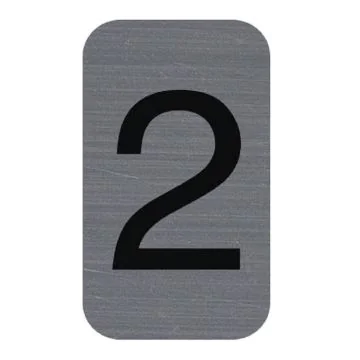 Plaque verticale adhésive de signalisation - Chiffre 2 : EXACOMPTA image
