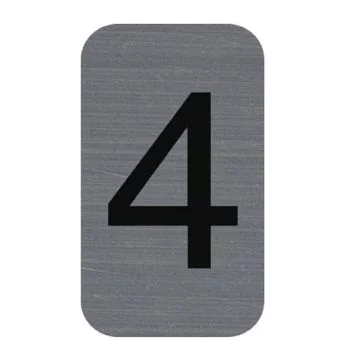 Plaque verticale adhésive de signalisation - Chiffre 4 : EXACOMPTA image
