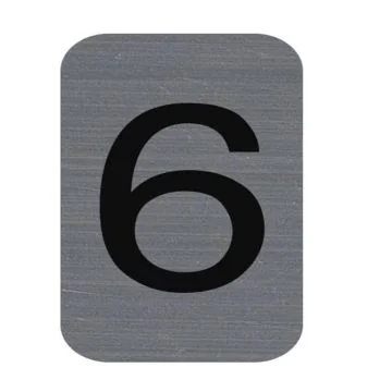 Plaque verticale adhésive de signalisation - Chiffre 6 : EXACOMPTA image