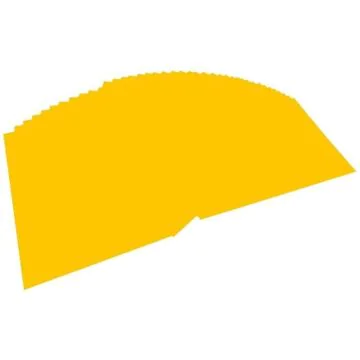 Carton de Bricolage 700 x 1000 mm - Jaune Doré - 300 g/m² FOLIA Lot de 10