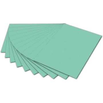 Carton de Bricolage 700 x 1000 mm - Vert Menthe - 300 g/m² FOLIA Lot de 10