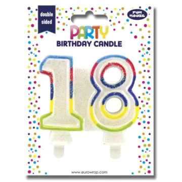 Bougie d'anniversaire Chiffre 18 : CLAIREFONTAINE image