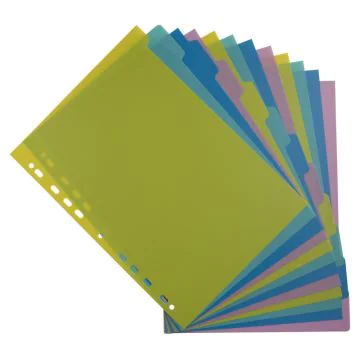Jeu de 12 Intercalaires A4 perforés - Assortiment : EXACOMPTA Forever Young image