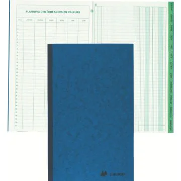 EXACOMPTA 7660E : Echéancier mensuel - 320 x 195 mm Ouvert