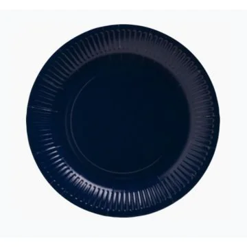 Assiette jetable en carton - Bleu marine - 230 mm PRO NAPPE Lot de 20