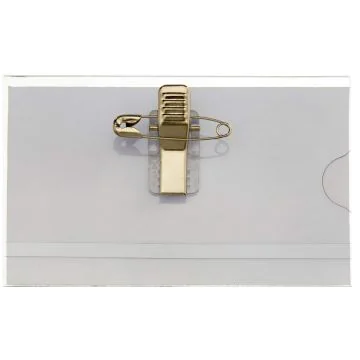 Photo lot de 50 Badges avec clip et épingle - 91 x 57 mm : PAVO