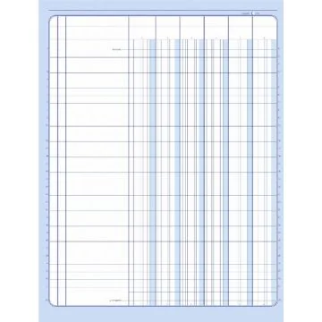 ELVE  : Registre 81061 - Journal de 6 colonnes sur 1 page - 297 x 210 mm (Cahier comptable)