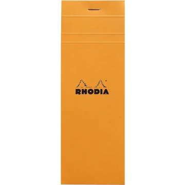 Bloc-Notes quadrillé - 74 x 210 mm : RHODIA N°8 Couverture Orange Visuel